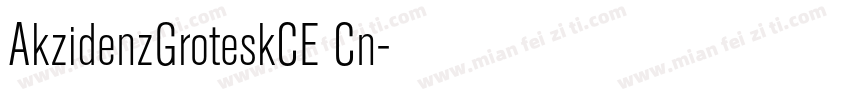 AkzidenzGroteskCE Cn字体转换